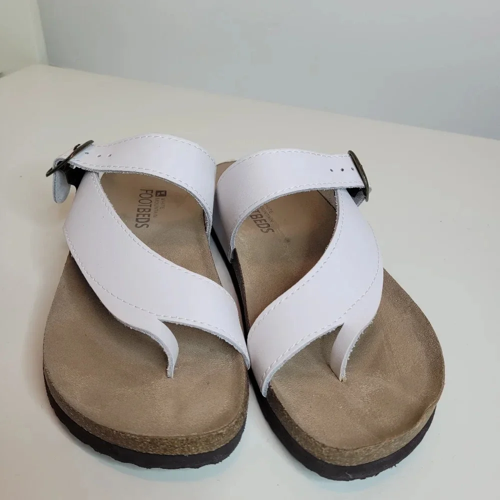 White Mountain White Carly Footbed Sandals 27702 Size Women's 8 NEW